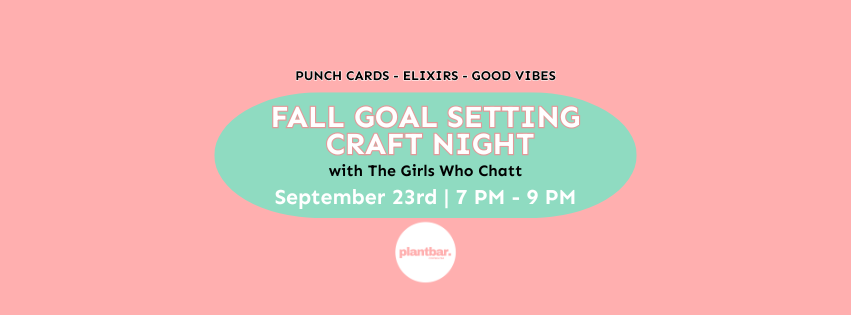 Girls Who Chatt: Fall Goal Setting Punch Card Craft Night