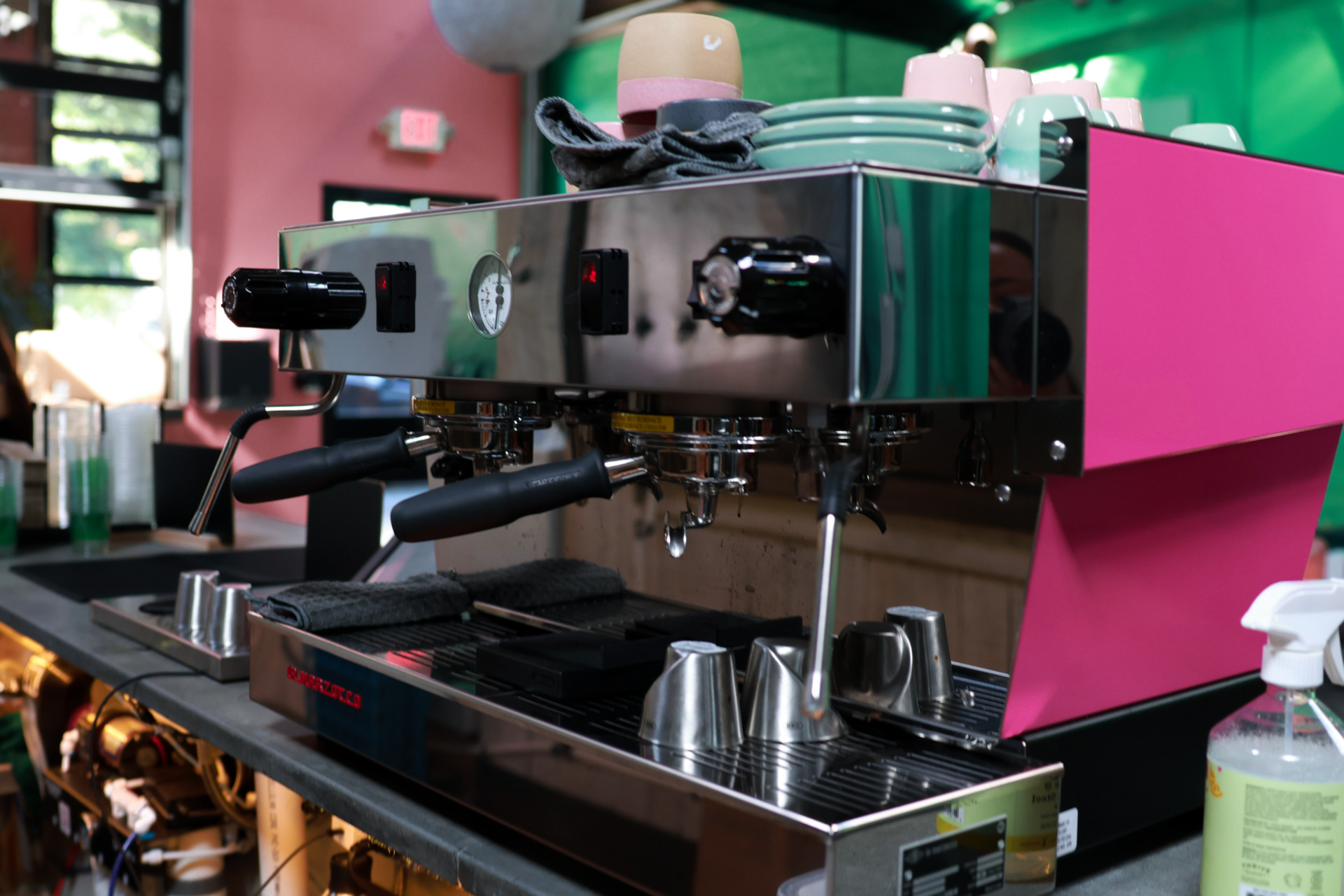 La Marzocco espresso machine at Plant Bar Coffee & Tea in Asheville’s South Slope.