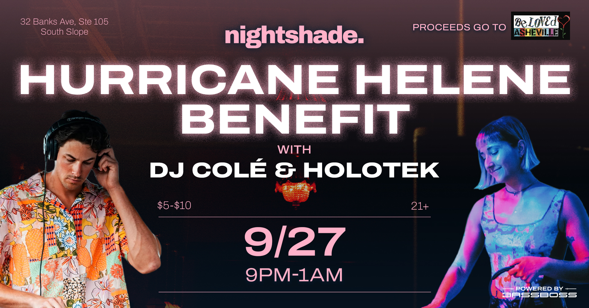 Hurricane Helene Benefit ft. DJ Colé and Holotek